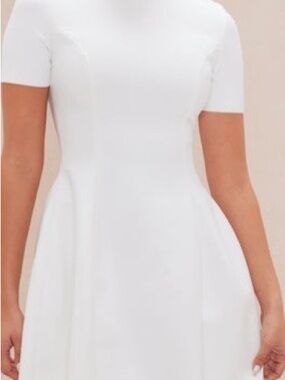 Classic White Fit-and-Flare (A-Line) Women's Dress